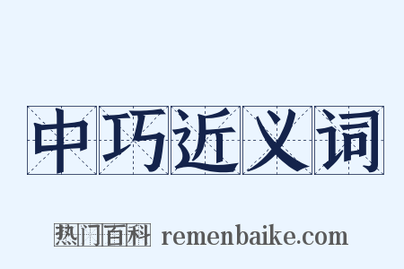 中巧近义词是什么意思的图片